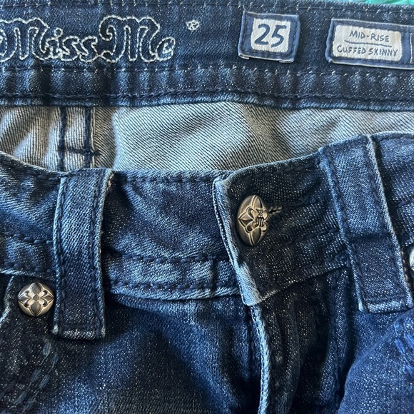 Miss Me MidRise Cuffed Skinny Jeans 25 - Picture 4 of 6